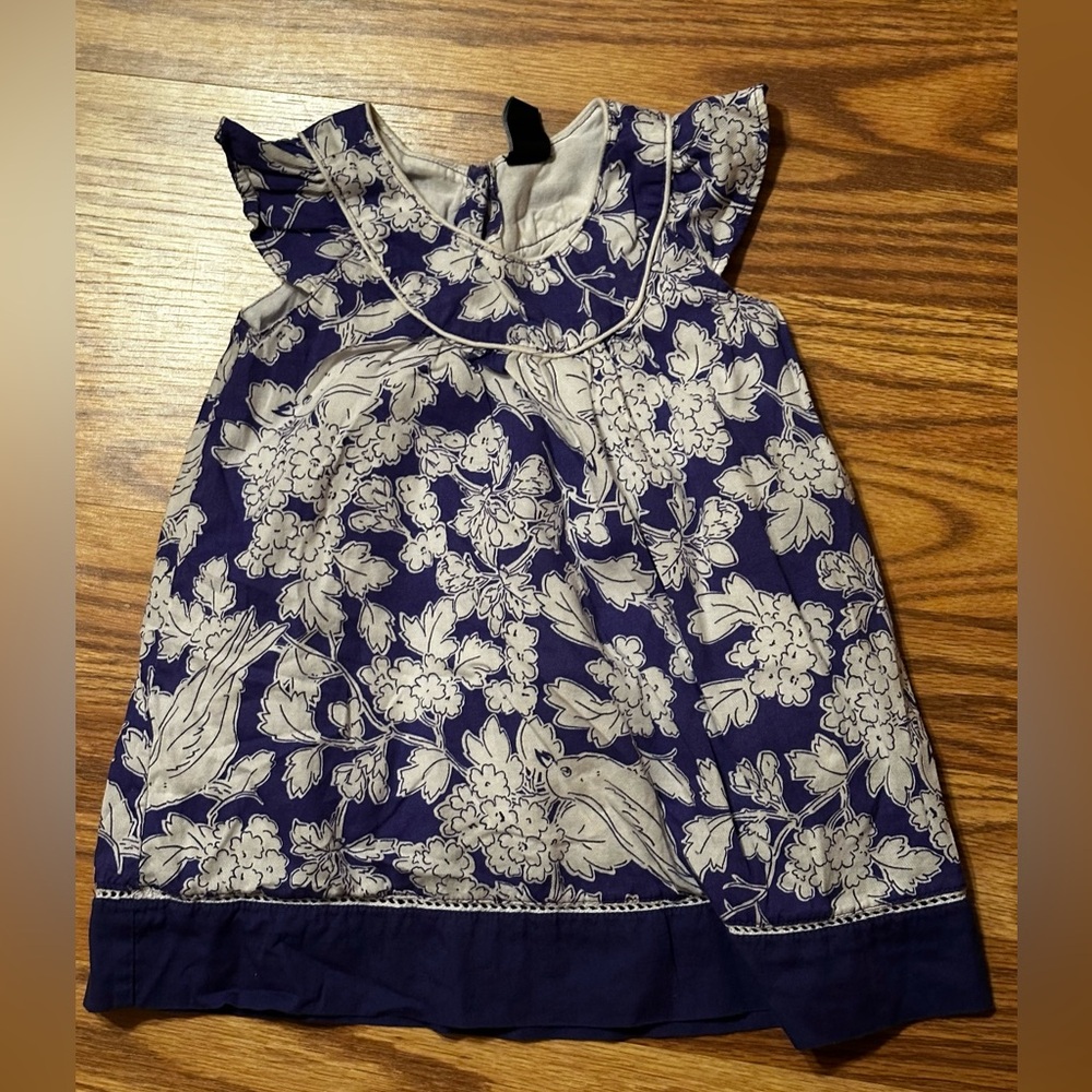 Old navy Floral Navy and White Dress. No bottoms. 6-12 months